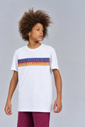 Camiseta Faixa Letters Menino Acostamento Next Branco