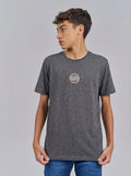 Camiseta Patch Circle Menino Acostamento Next Mescla Grafite