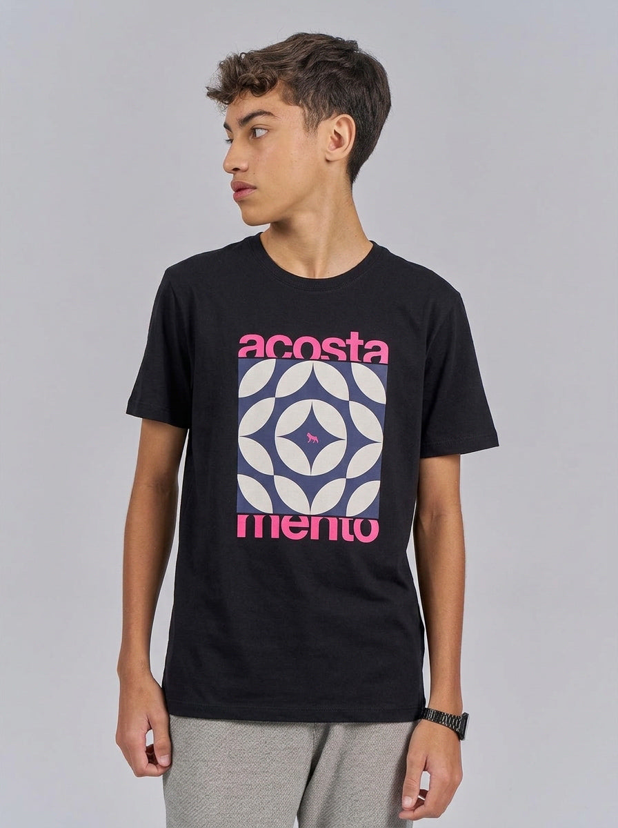 Camiseta Shapes Menino Acostamento Next Preto