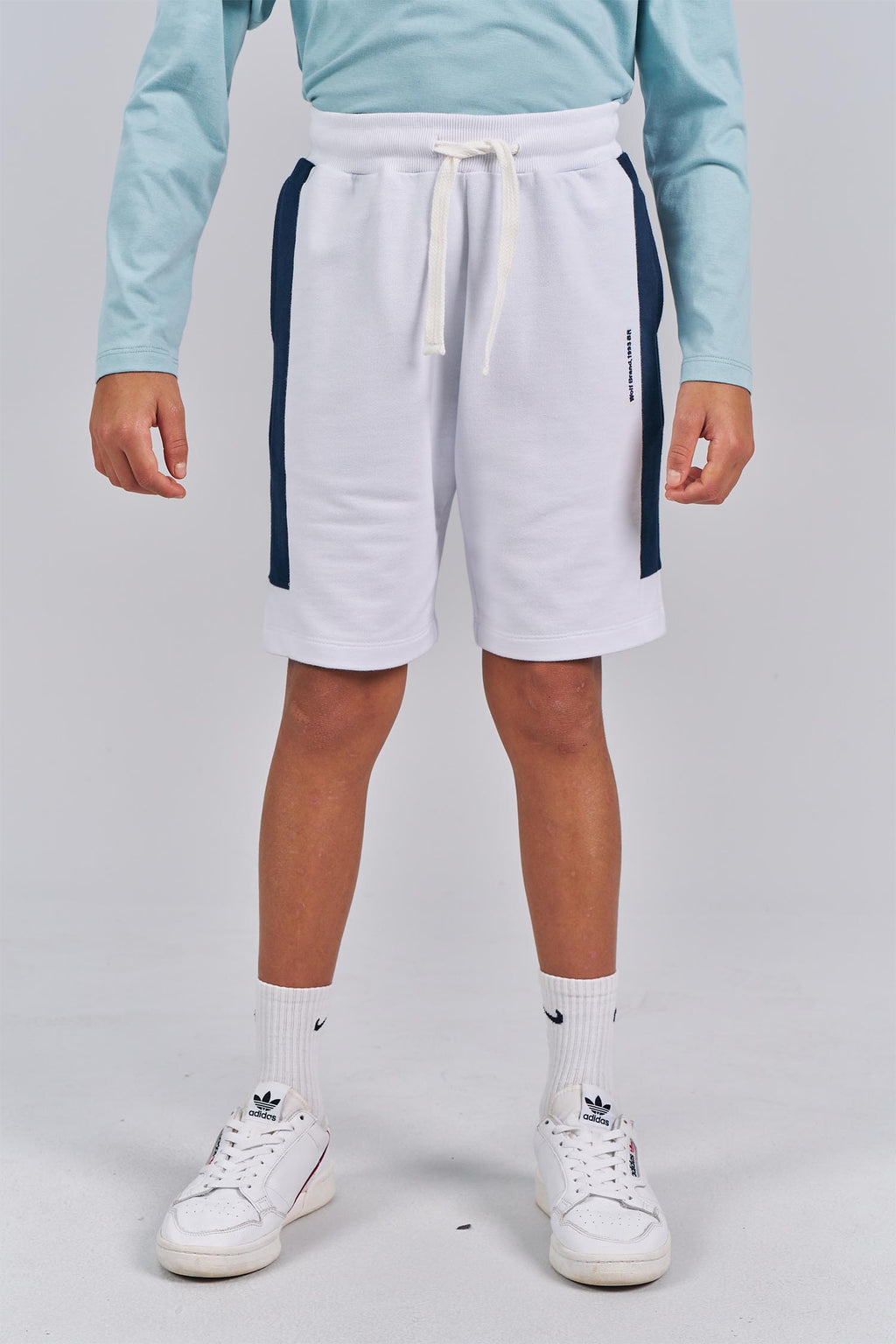 Bermuda Moletom Wolf Brand Menino Acostamento Next Branco