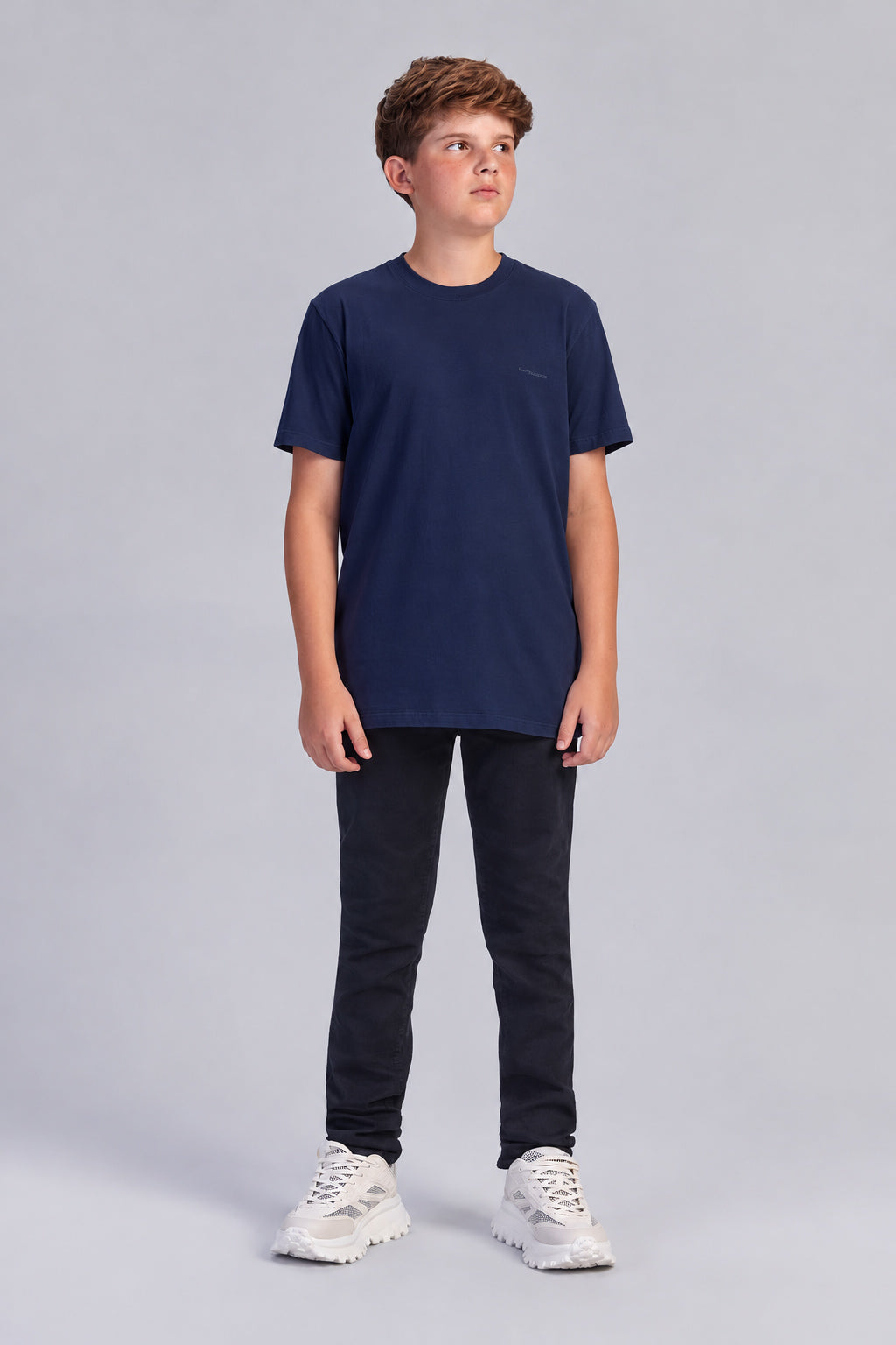 Camiseta Letter Lateral Menino Acostamento Next Marinho