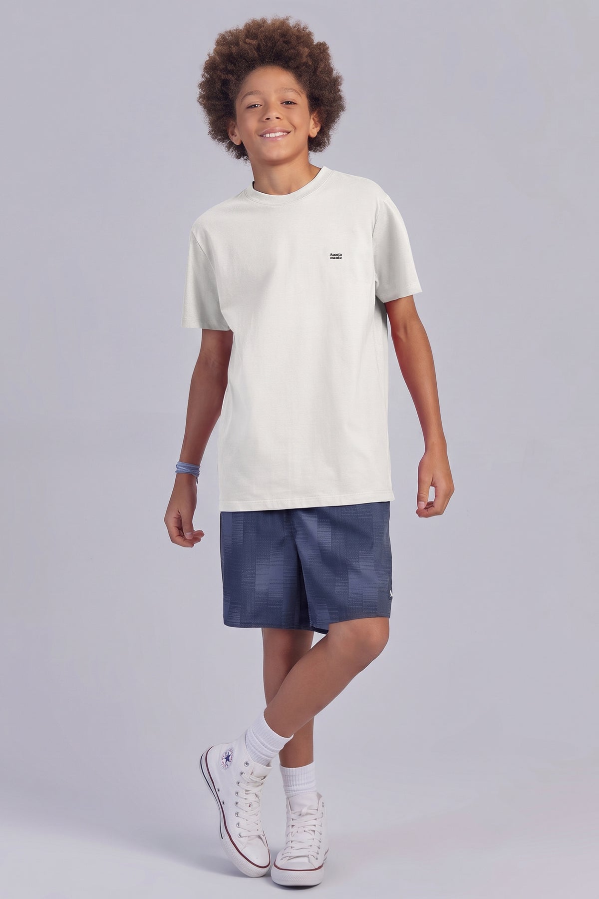 Camiseta Manga Curta Menino Acostamento Next Cinza Gelo