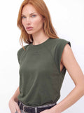 T-Shirt Básica ACT Feminina Midnight Green