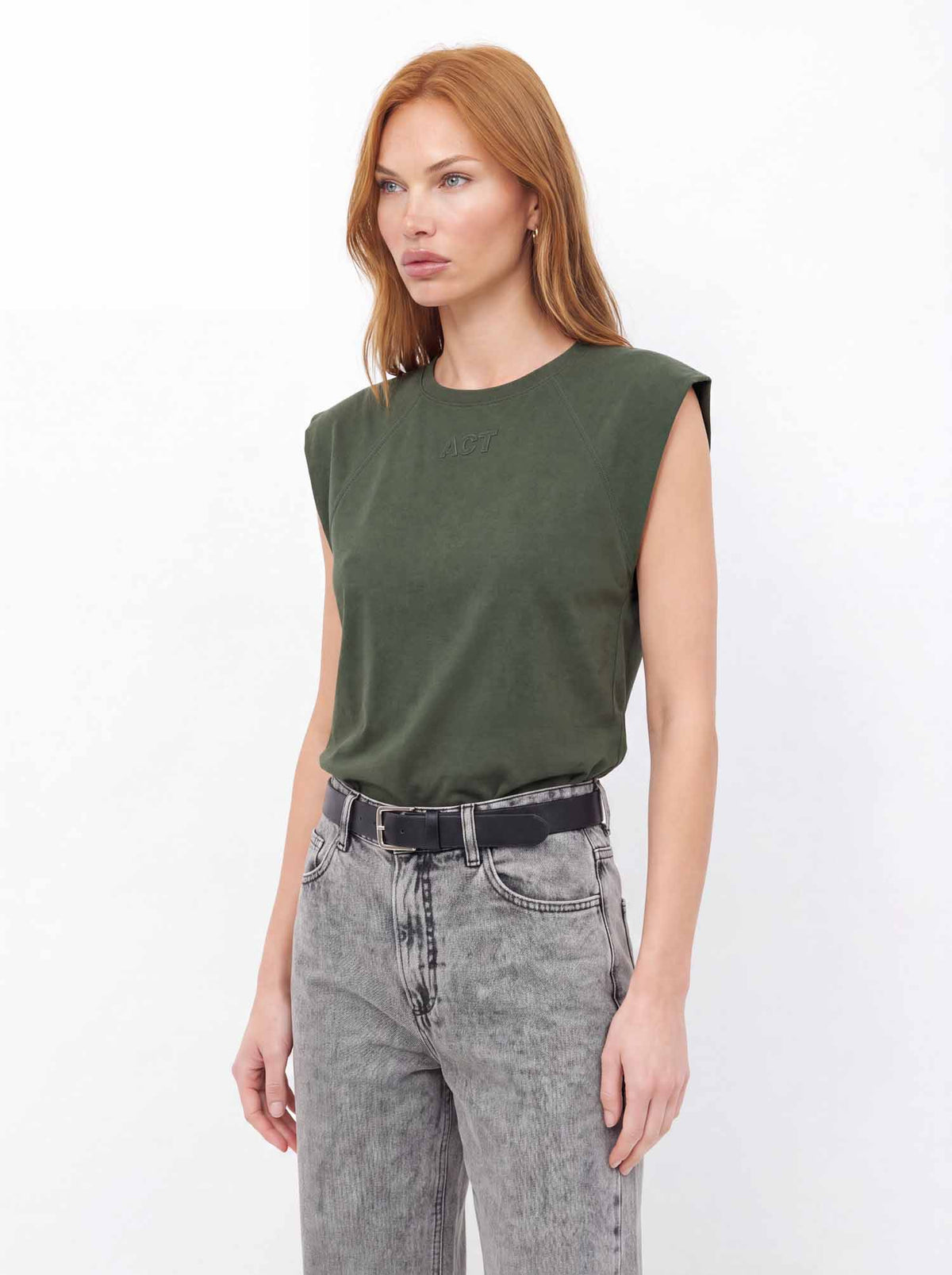 T-Shirt Básica ACT Feminina Midnight Green