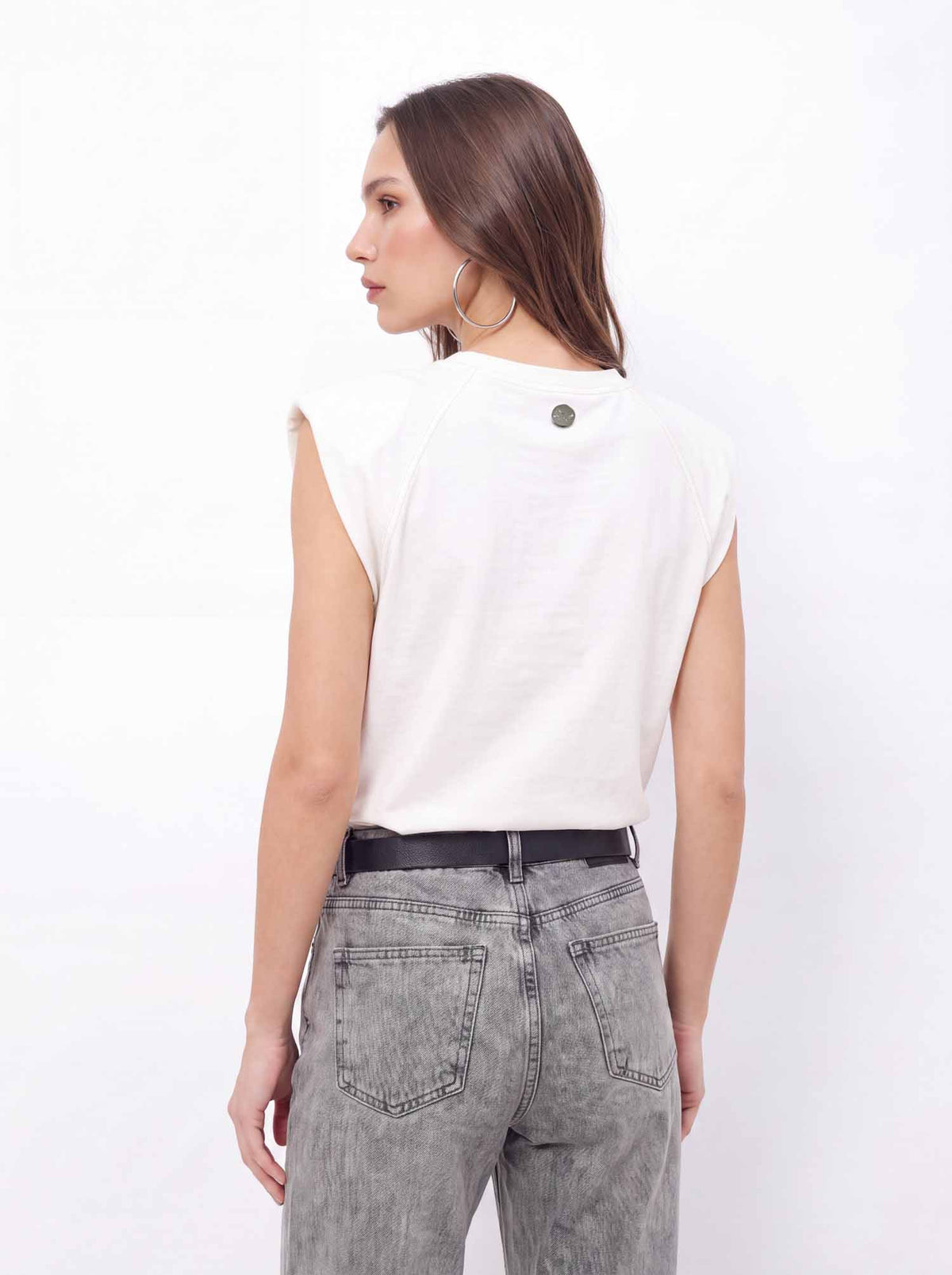 T-Shirt Básica ACT Feminina Off White