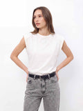 T-Shirt Básica ACT Feminina Off White