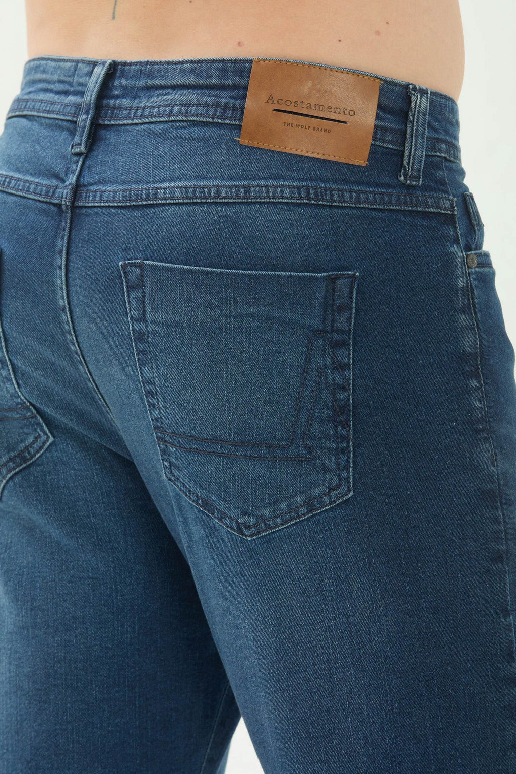 Calça Jeans Skinny Masculina Acostamento Jeans Escuro