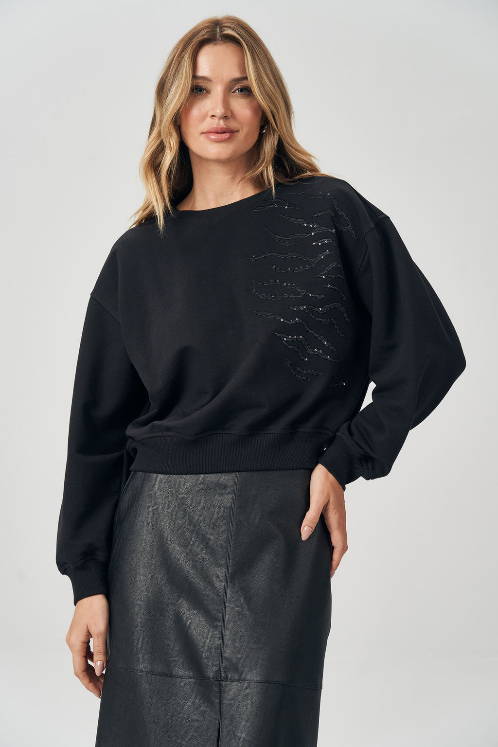 Blusão Moletom Zebra Feminino Acostamento Preto