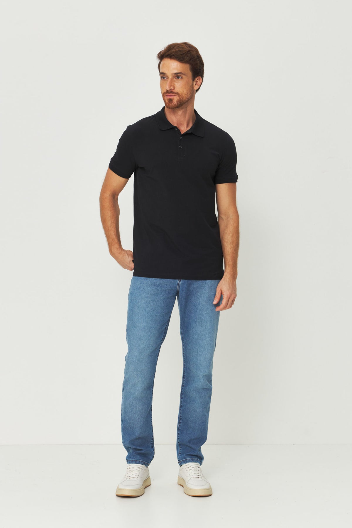 Calça Jeans Tradicional Rock Masculina Acostamento Jeans Intermediario