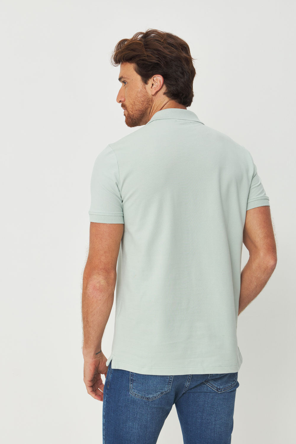 Polo Básica Tag Masculino Acostamento Branco