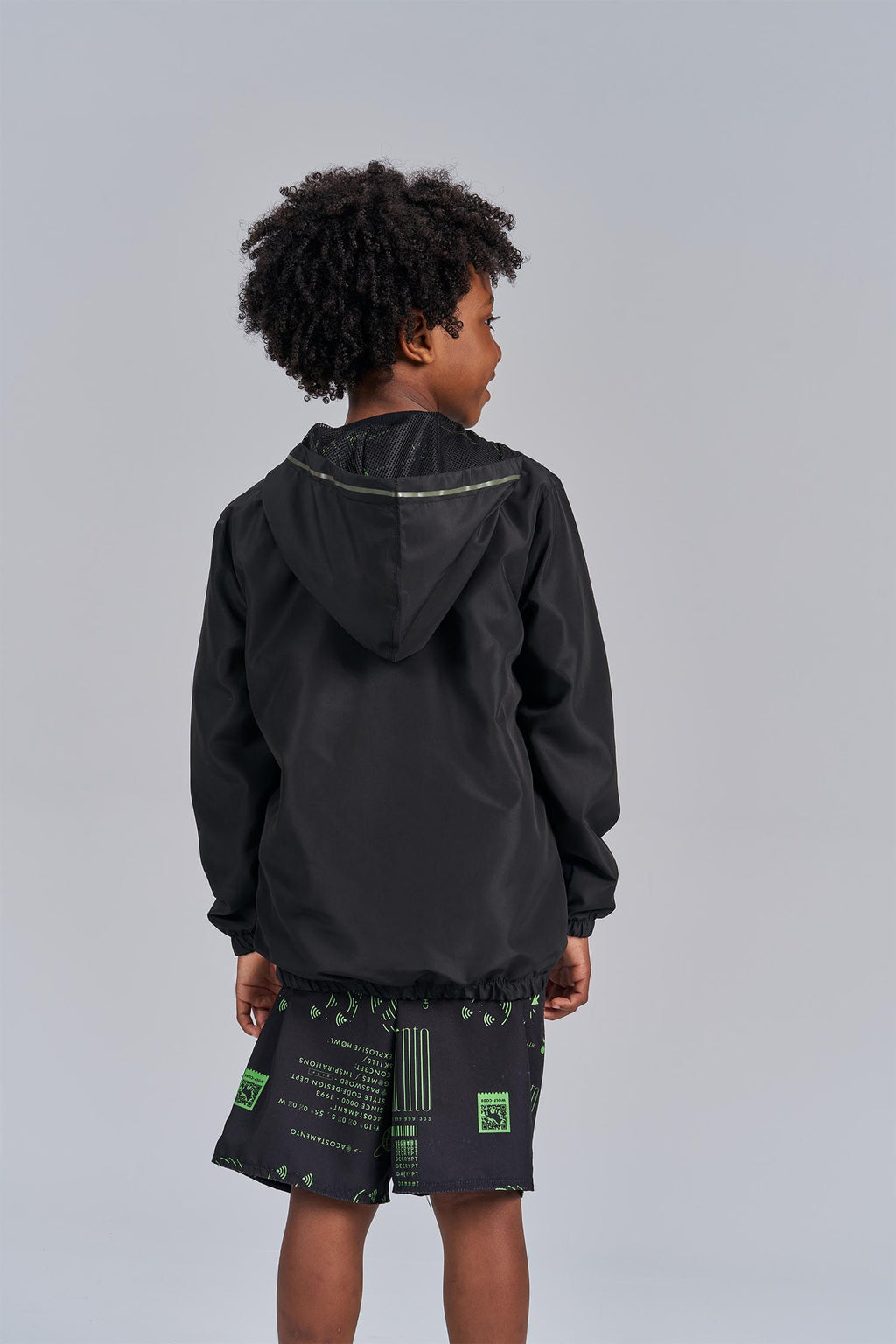 Jaqueta Forro Estampado Menino Acostamento Next Preto