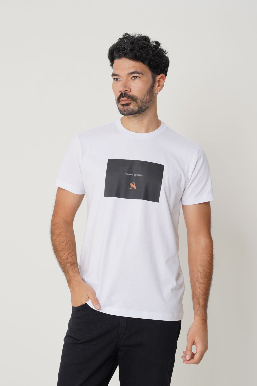 Camiseta Manga Curta Masculino Acostamento Branco