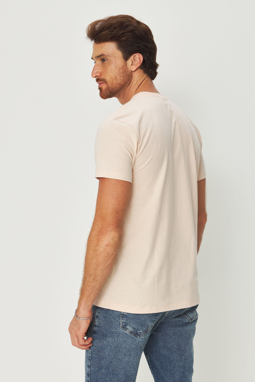 Camiseta Minimalista Masculina Acostamento Rosado