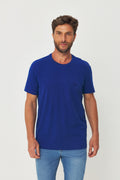 Camiseta Essential Lobo Masculina Acostamento Azul Zafira