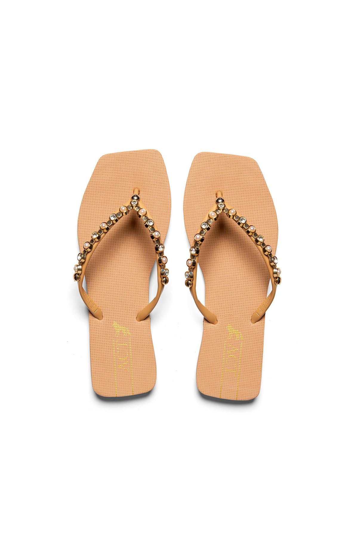 Chinelo Quadrado Fashion Metal ACT Feminino Natural