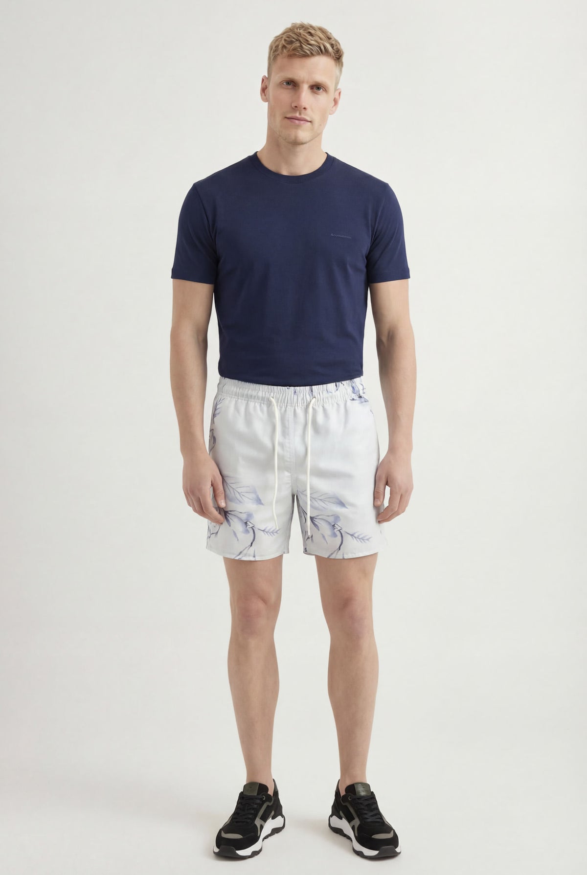 Shorts Elastano Masculino Acostamento Folhagem Mescla