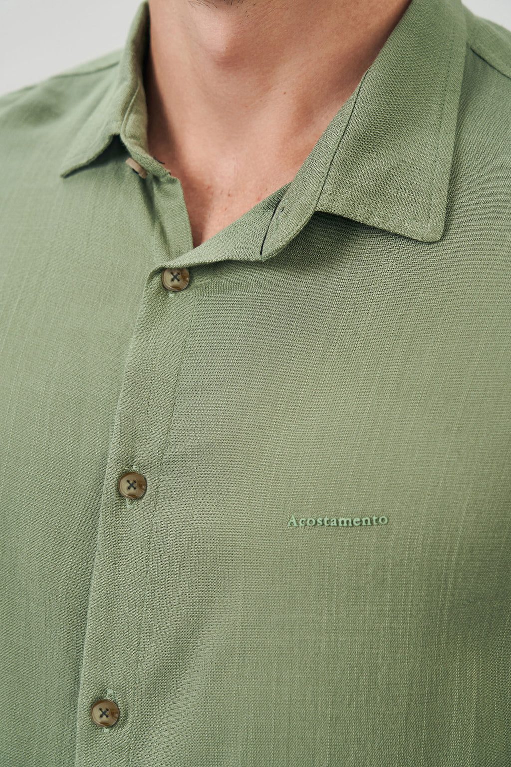 Camisa Manga Longa Allure Masculina Acostamento Verde
