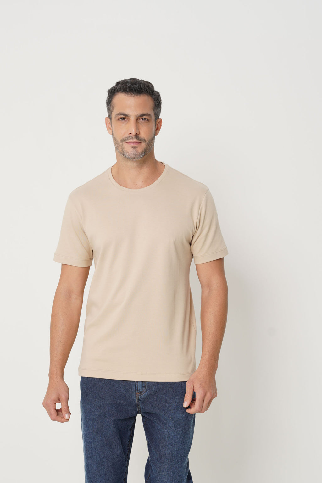 Camiseta Básica Algodão Masculina Acostamento Rosa Cha