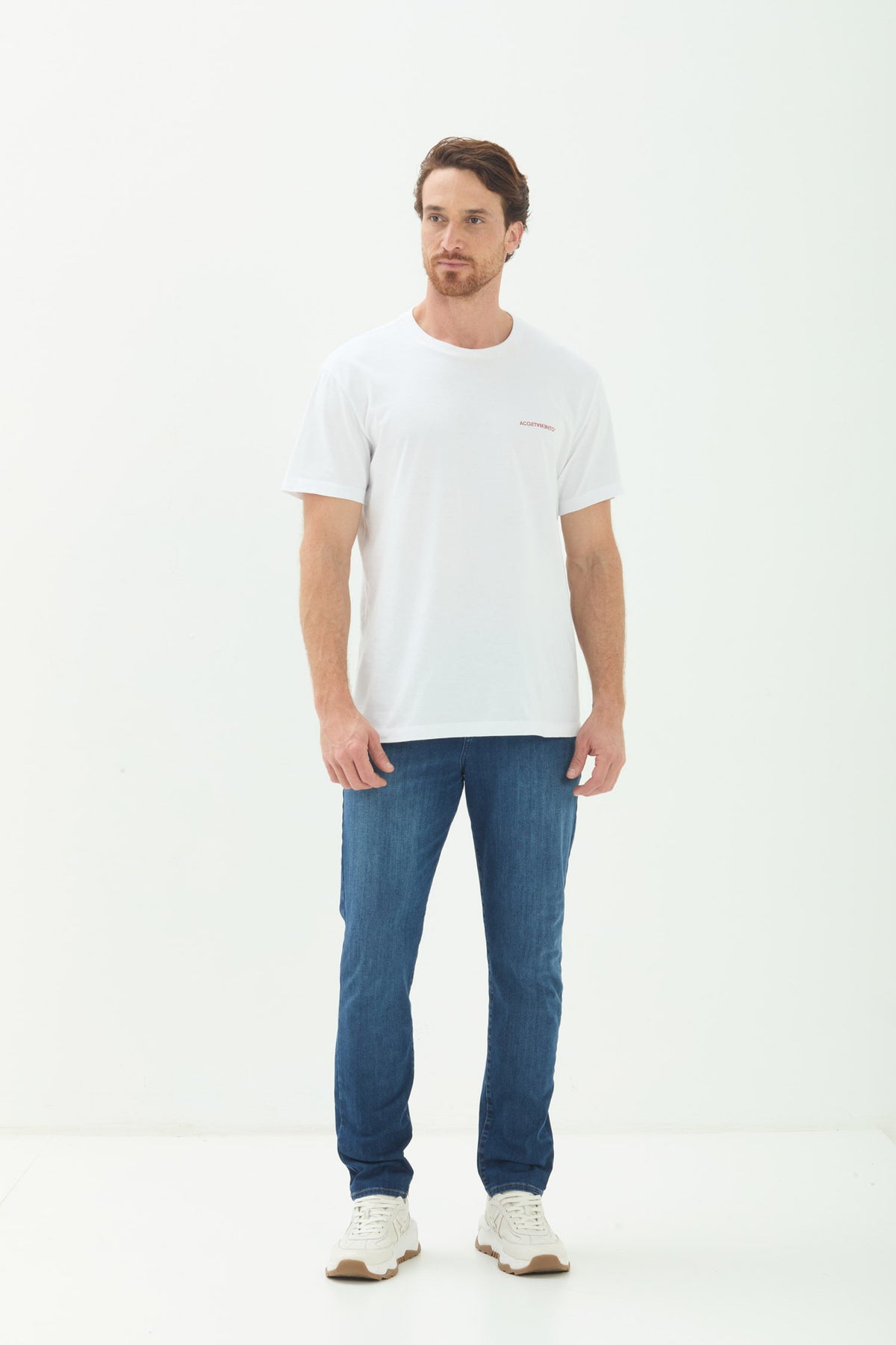 Calça Jeans Skinny 360 Flex Tech Masculina Acostamento Jeans Escuro