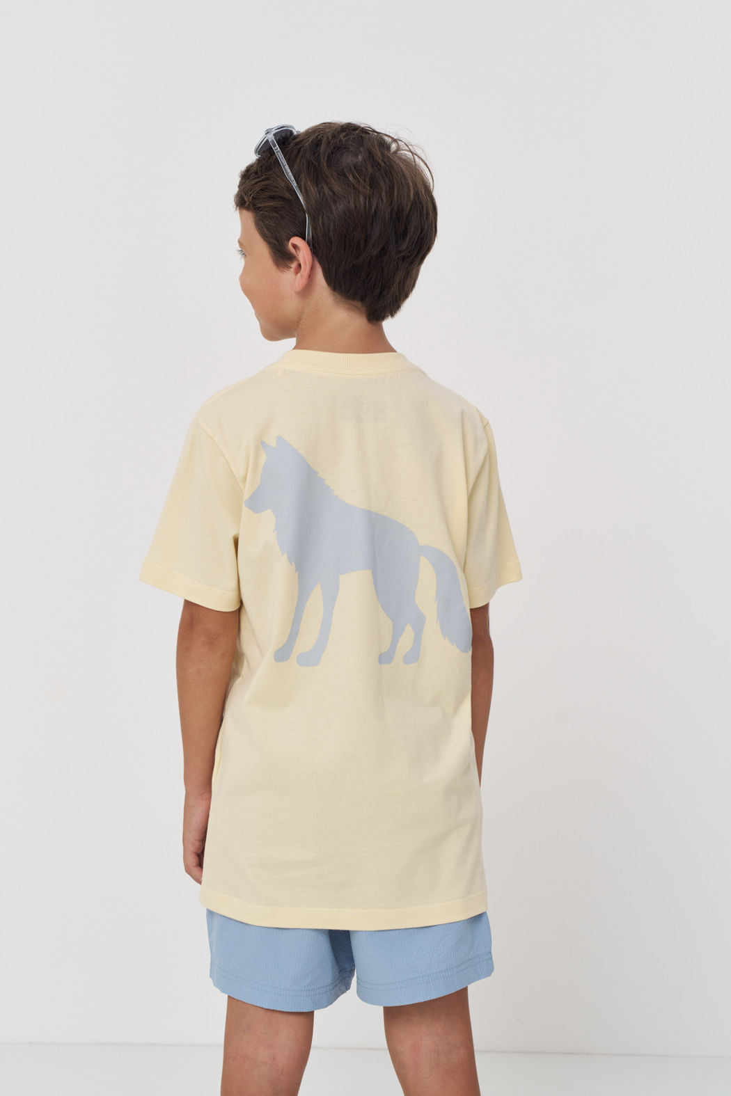 Camiseta Estampa Costas Menino Acostamento Next Amarelo Sunlight