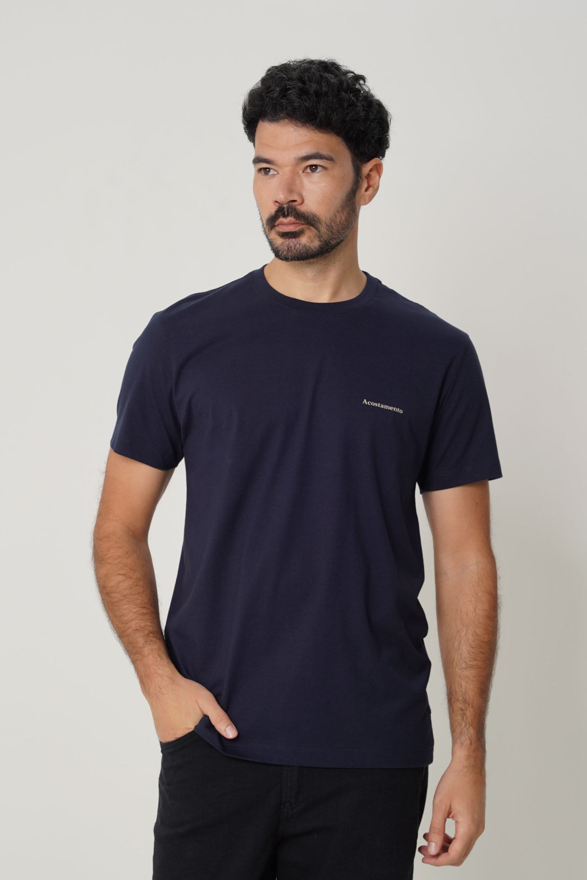 Camiseta Street Casual Masculina Acostamento Marinho