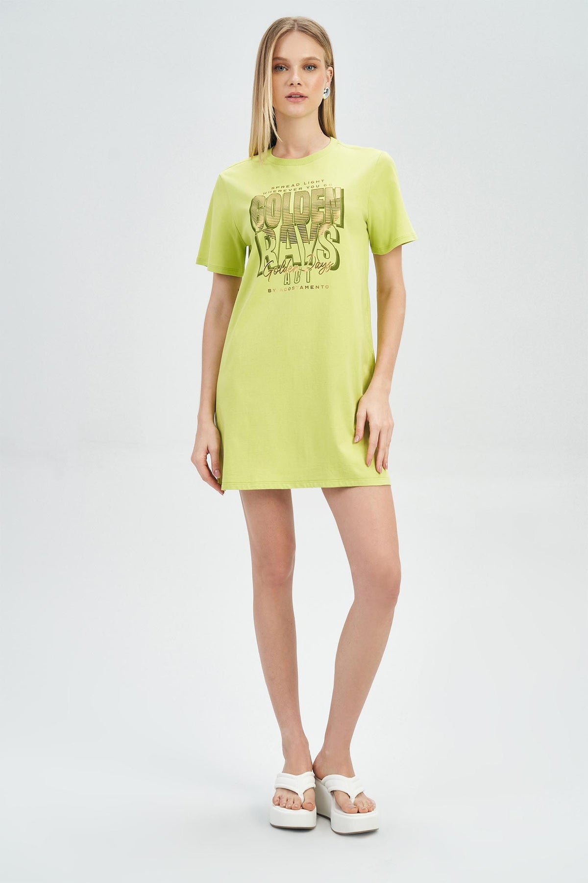 Vestido T-Dress Feminino Acostamento Citrus Green