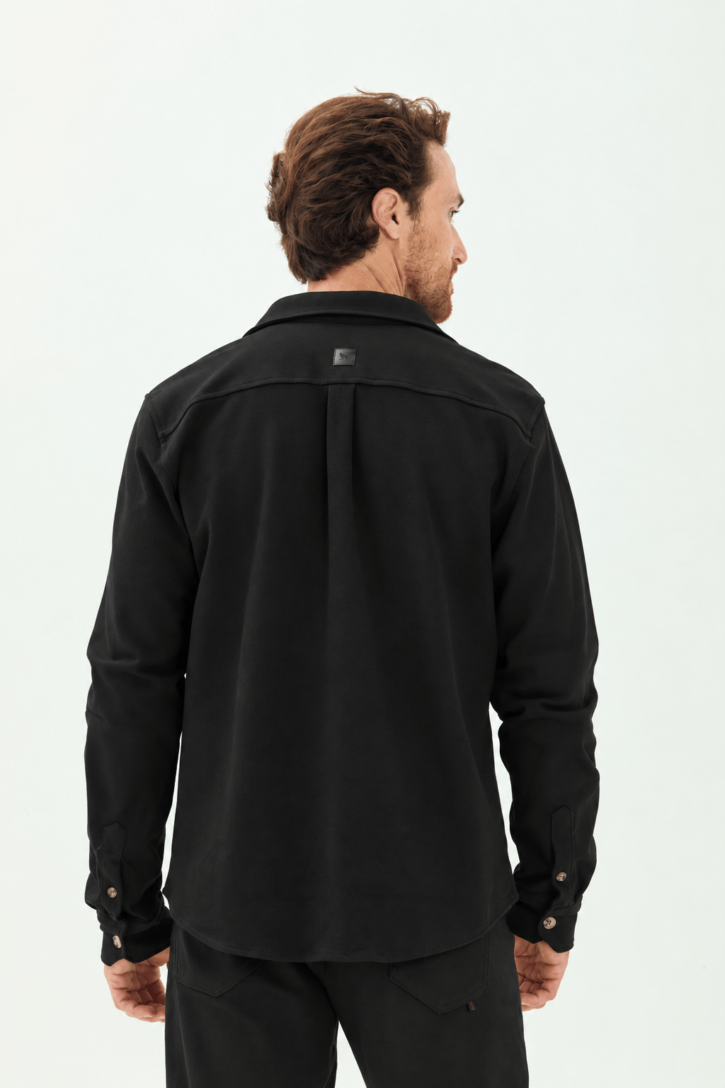 Camisa Manga Longa Masculina  Acostamento Preto