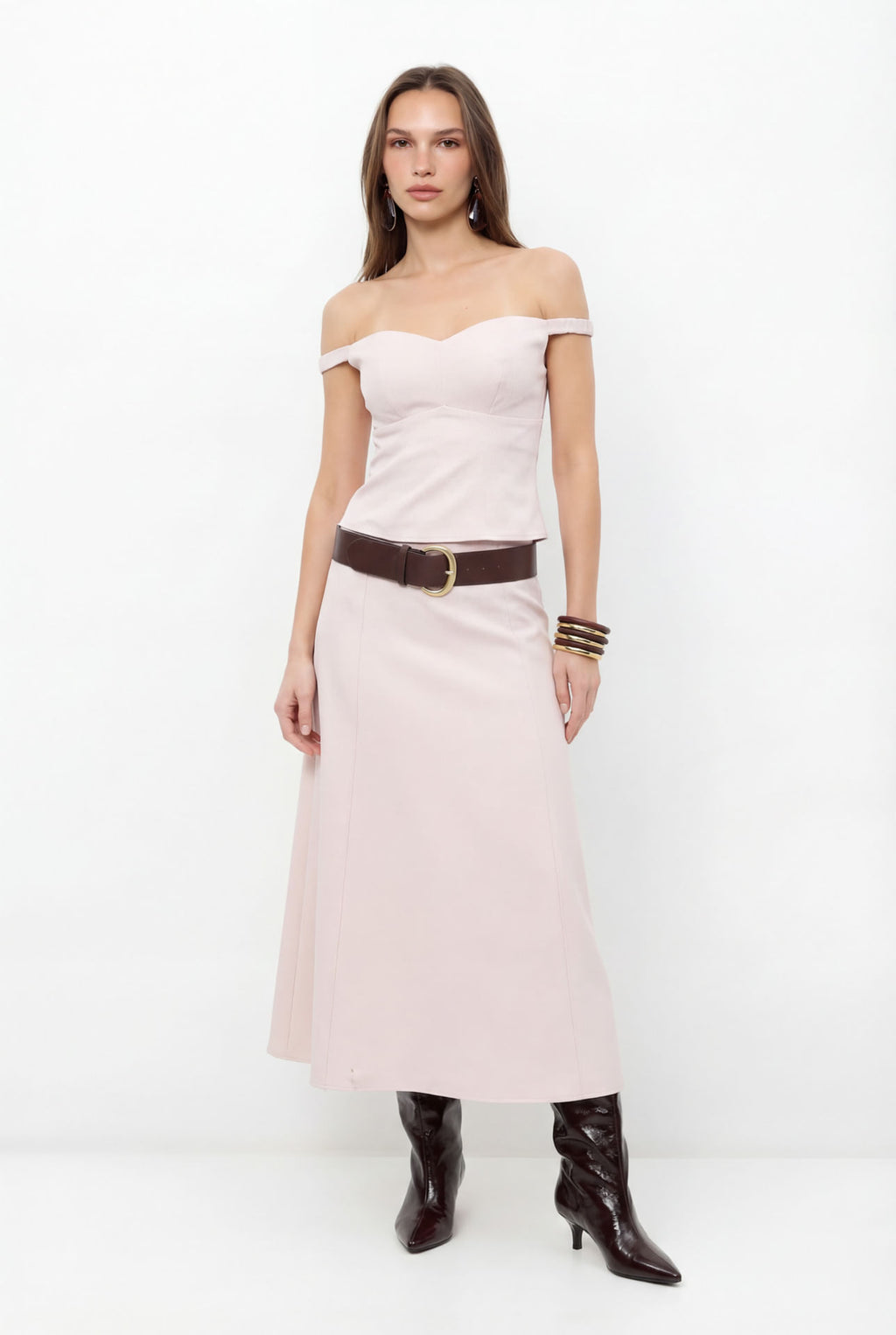 Blusa Ombro A Ombro ACT Feminina Dusty Pink