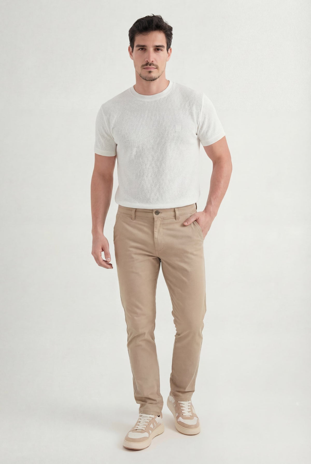 Calça Sarja Casual Masculina Acostamento Areia