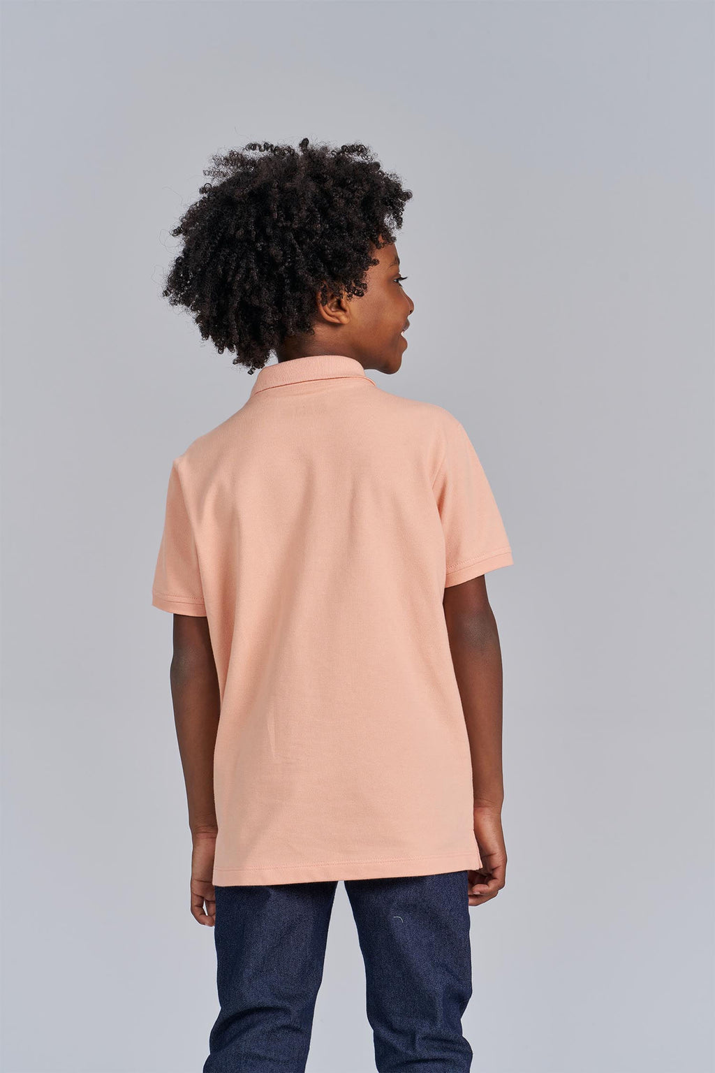 Polo Lobo Menino Acostamento Kids Rosa