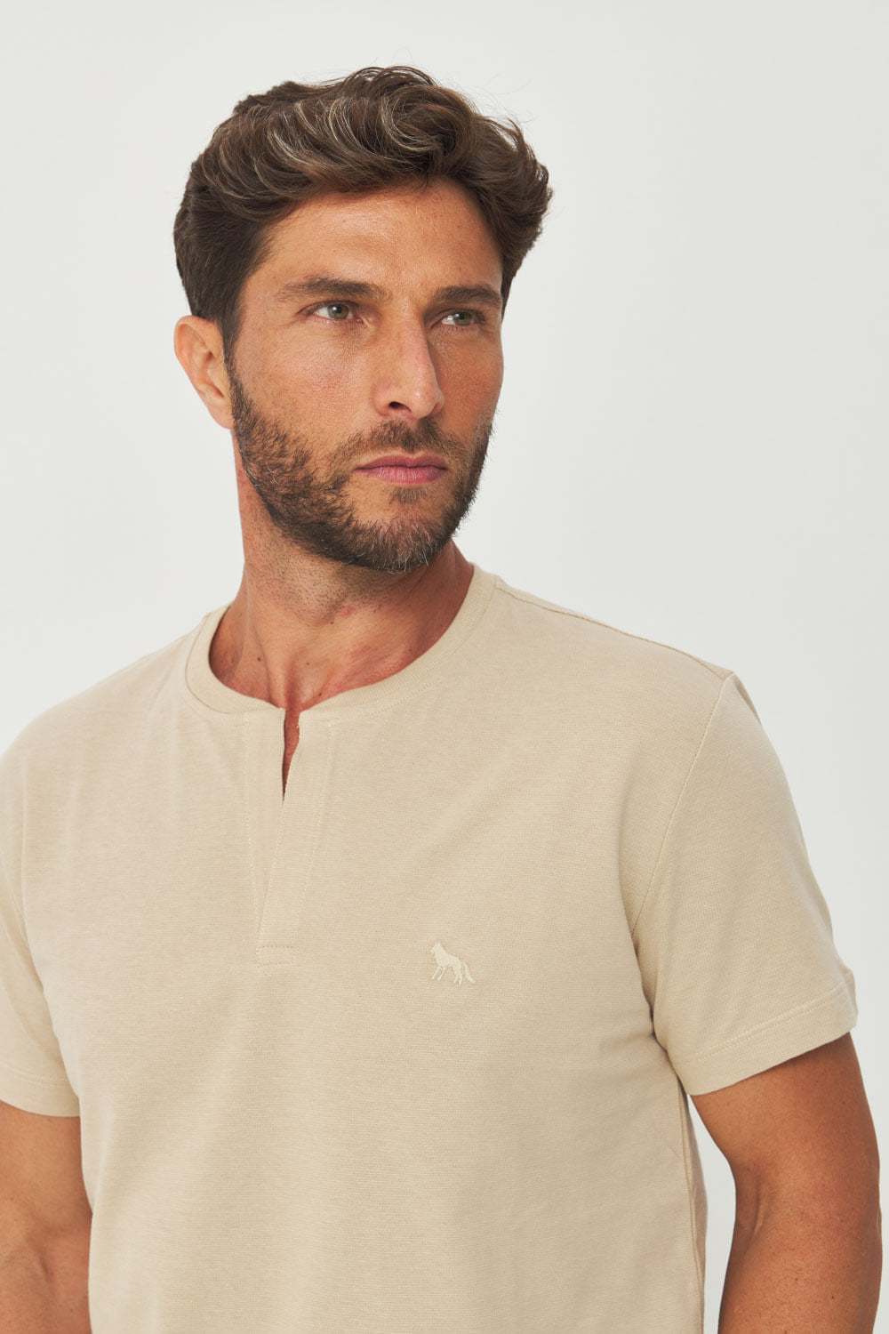 Camiseta Elastano Gola Aberta Masculina Acostamento Goanna