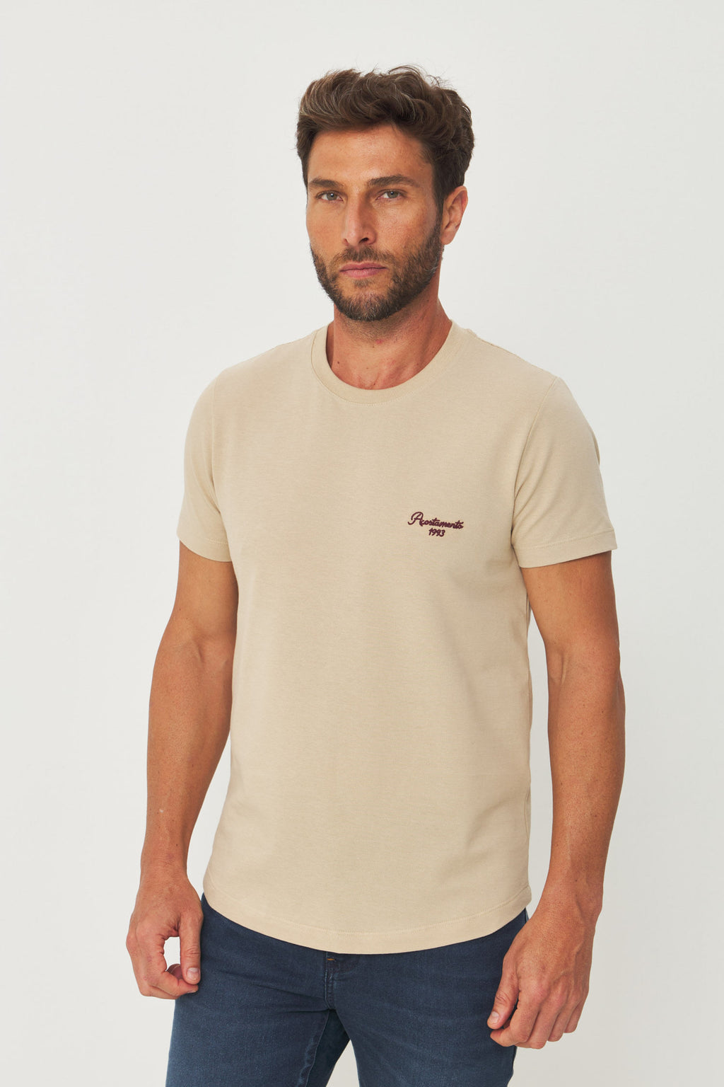 Camiseta Elastano Casual Minimal Masculina Acostamento Goanna