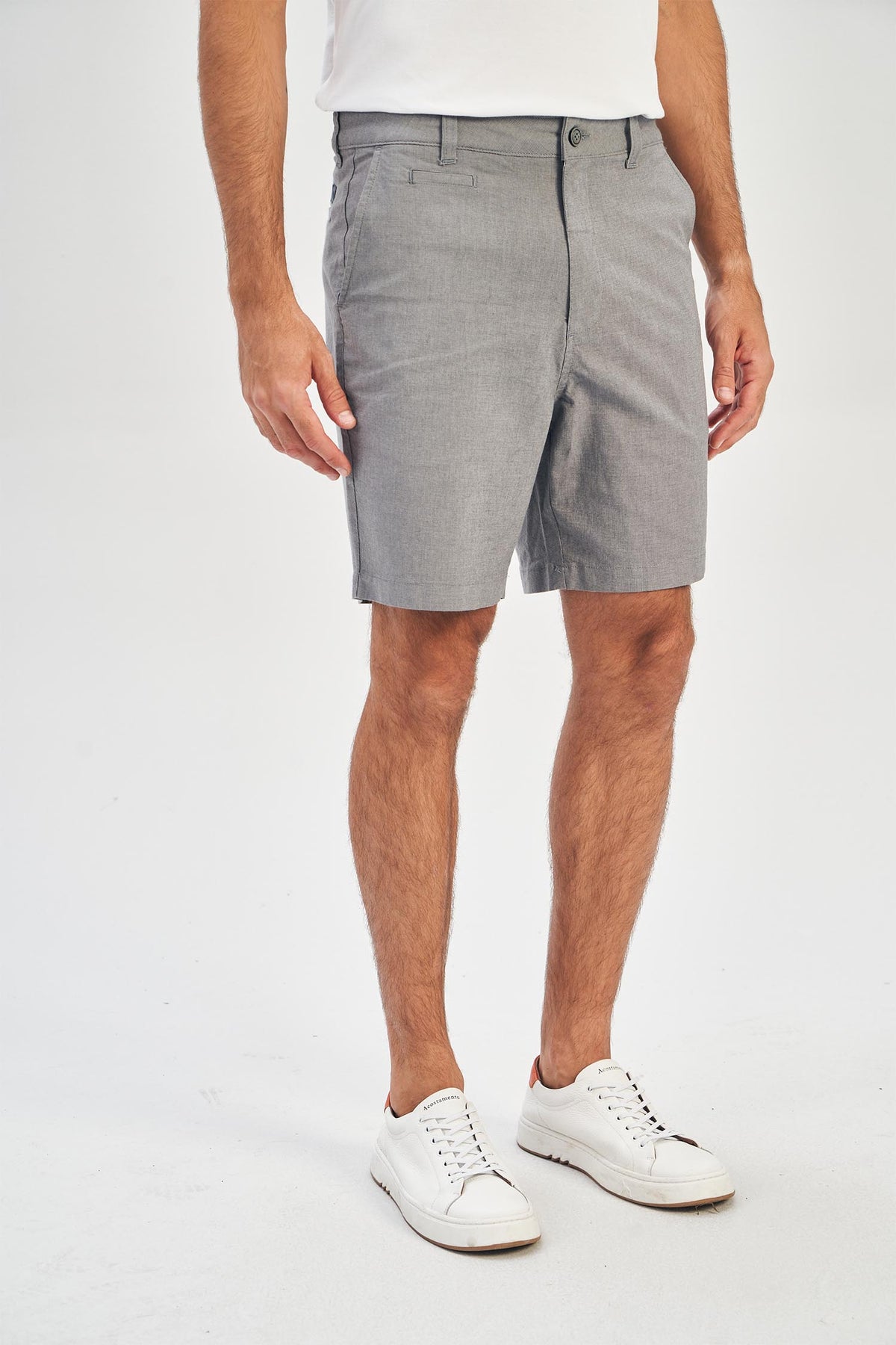 Bermuda Sarja Office Masculina Acostamento Azul Medio