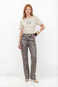T-Shirt Estampa Frontal ACT Feminina Off White