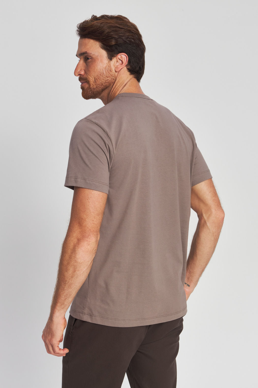 Camiseta Minimalista Masculina Acostamento Capuccino