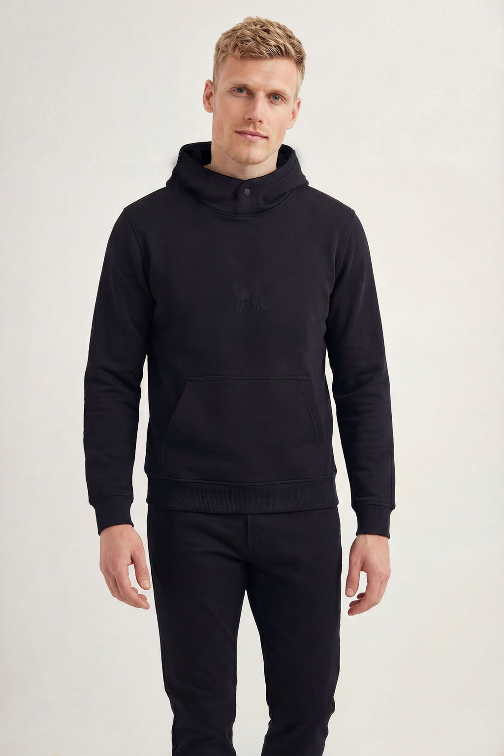 Blusão Moletom Premium Canguru Masculino Acostamento Preto