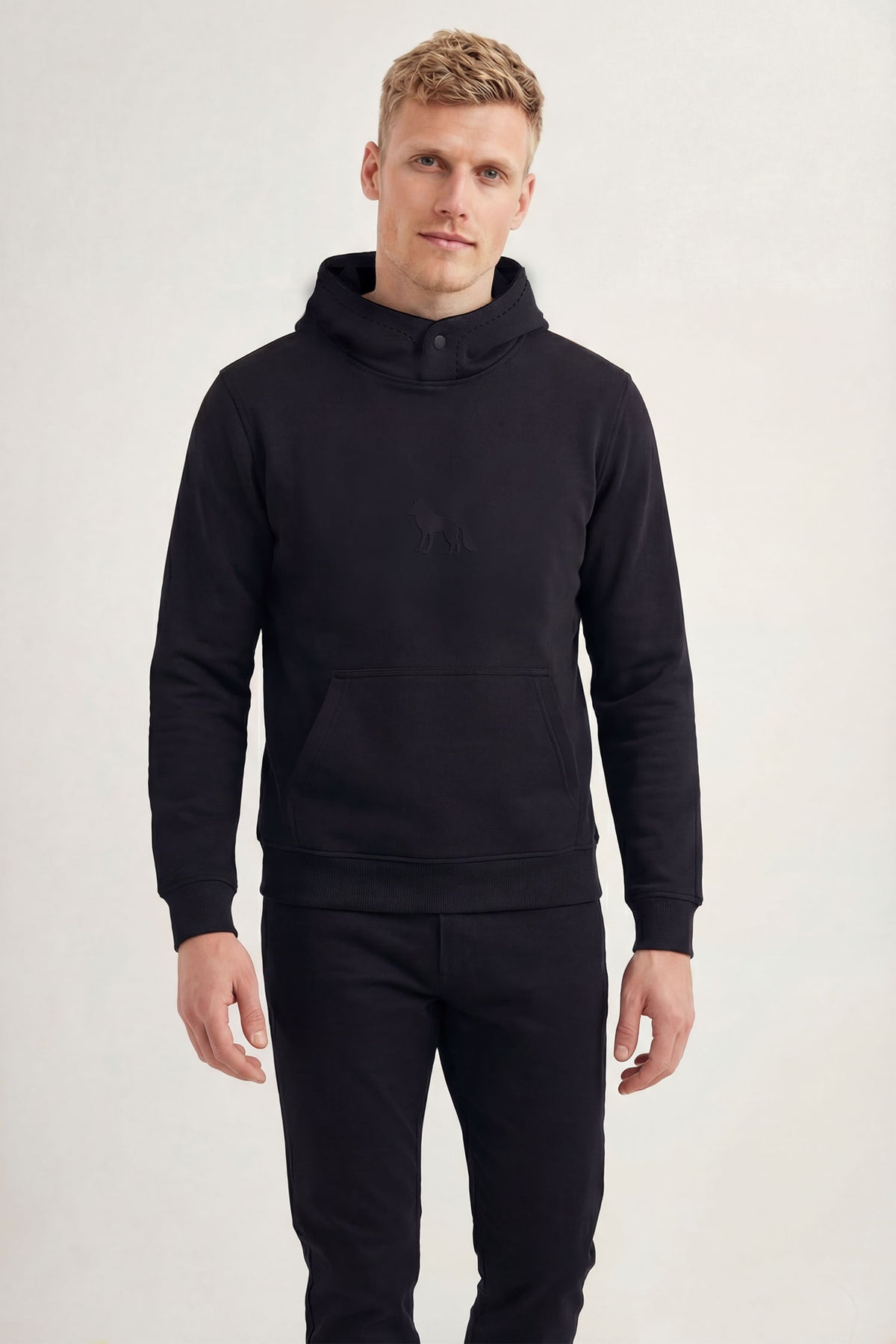 Blusão Moletom Premium Canguru Masculino Acostamento Preto