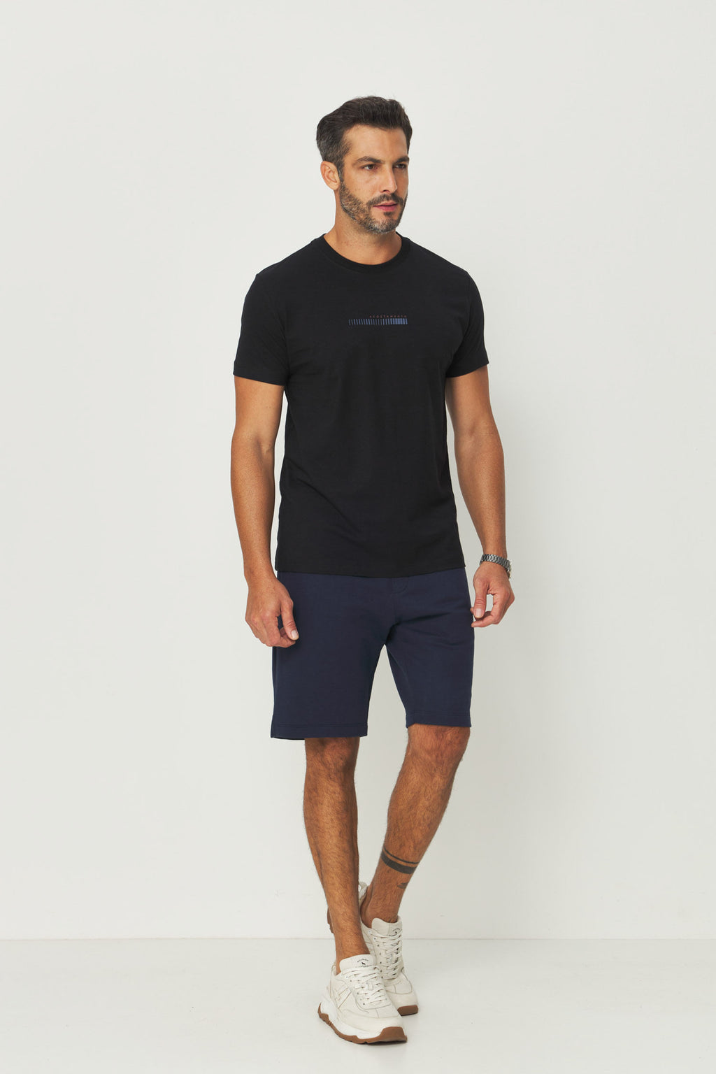 Bermuda Moletom Casual Masculina Acostamento Marinho
