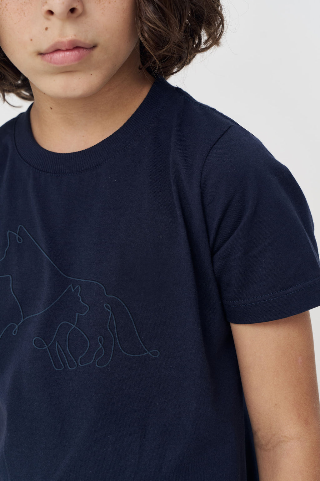 Camiseta Duo Lobo Menino Acostamento Next Preto