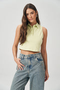 Polo Cropped Feminina Acostamento Pop Pink