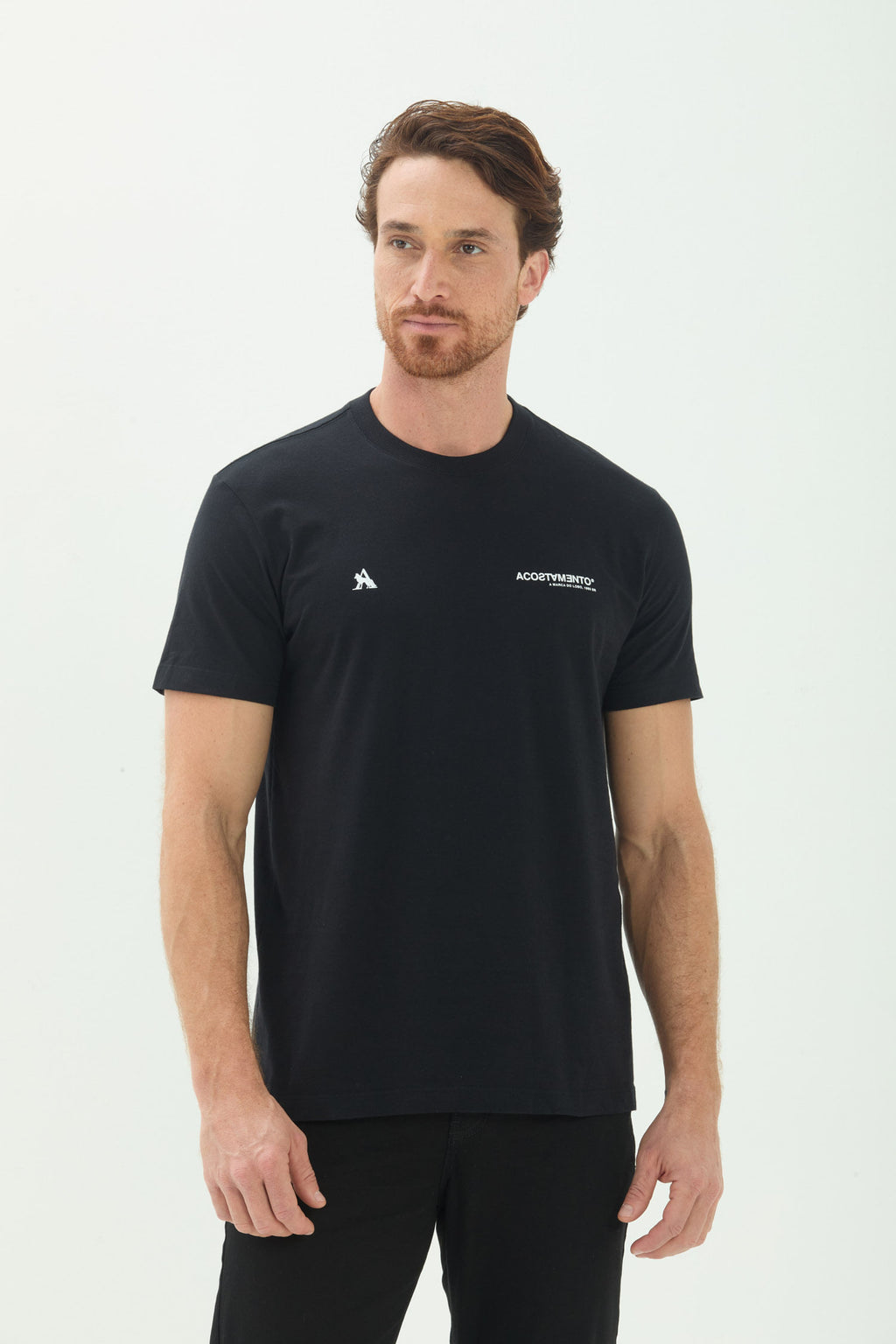 Camiseta Design Clean Masculina Acostamento Preto
