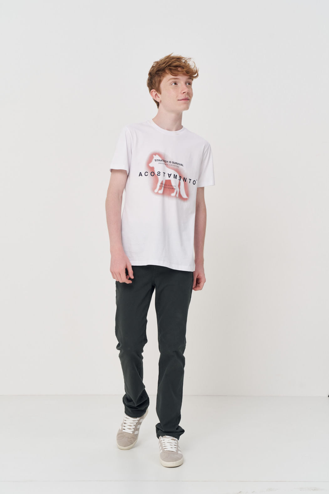 Camiseta Estampada Menino Acostamento Next Branco