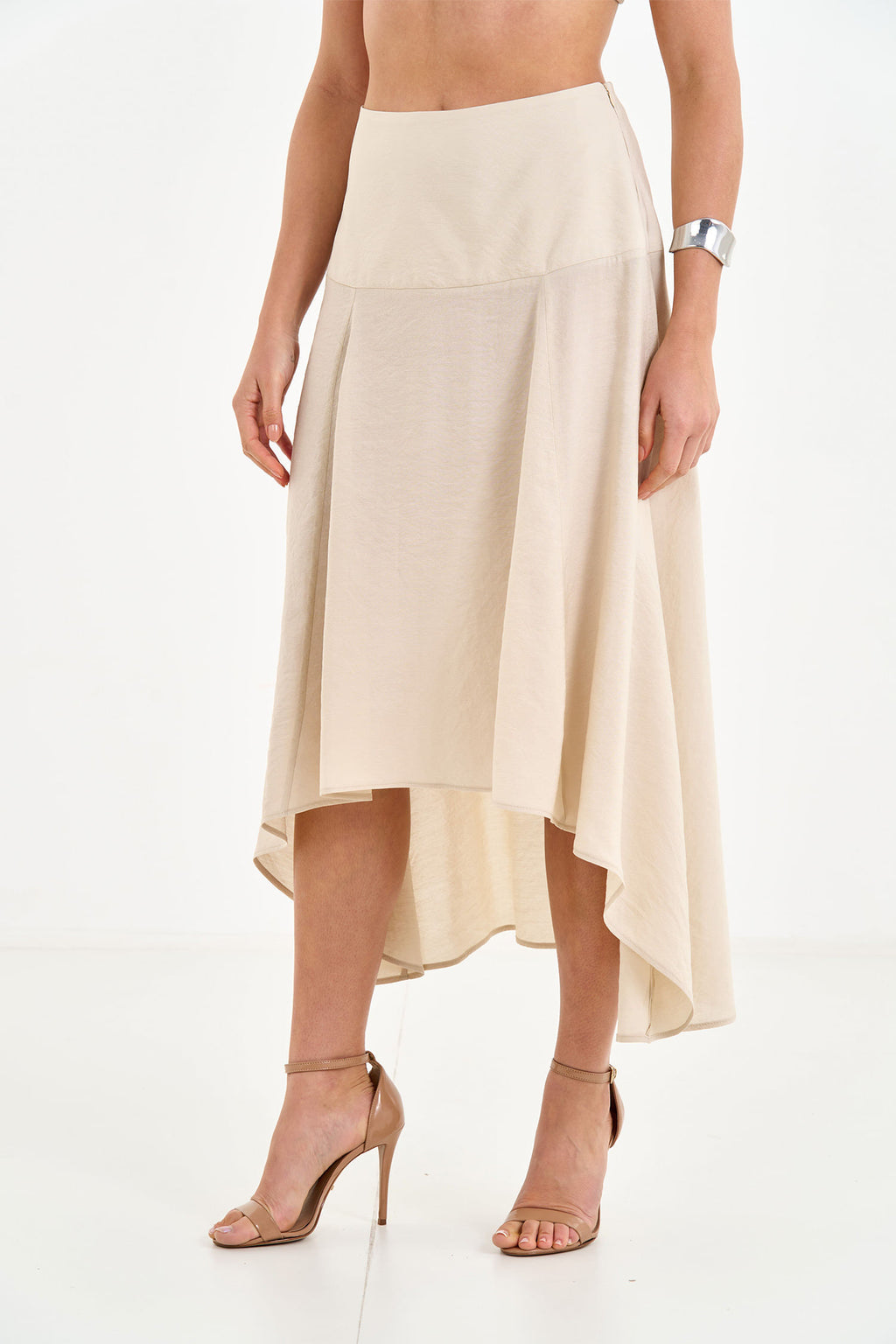 Saia Midi Assimétrica ACT Feminino Sand