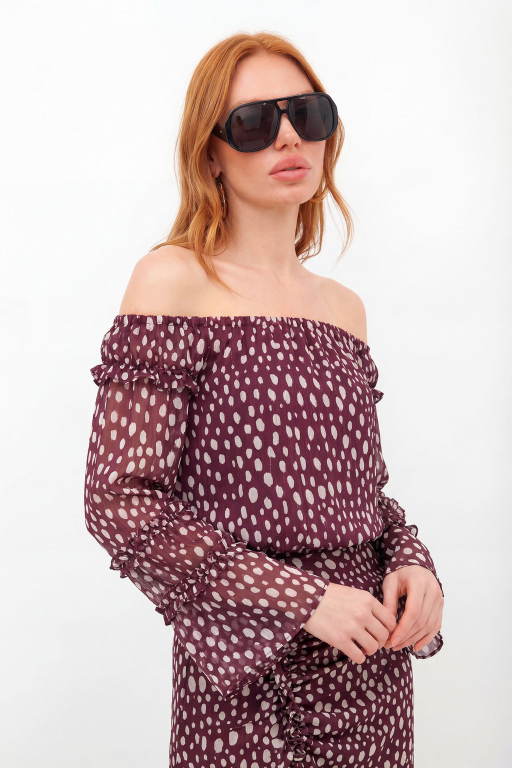 Blusa Fluida Ombro A Ombro ACT Feminina Deep Flow