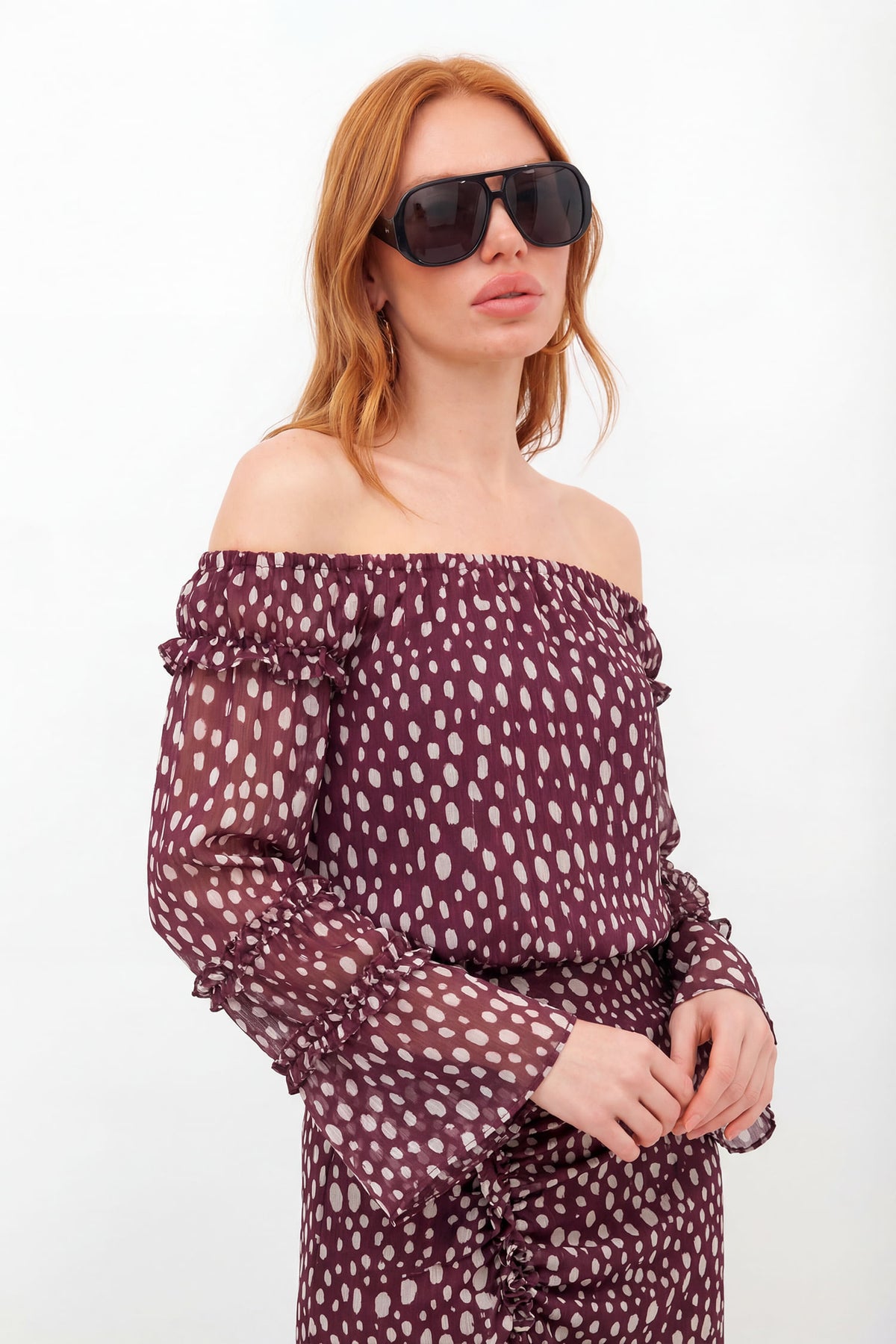 Blusa Fluida Ombro A Ombro ACT Feminina Deep Flow