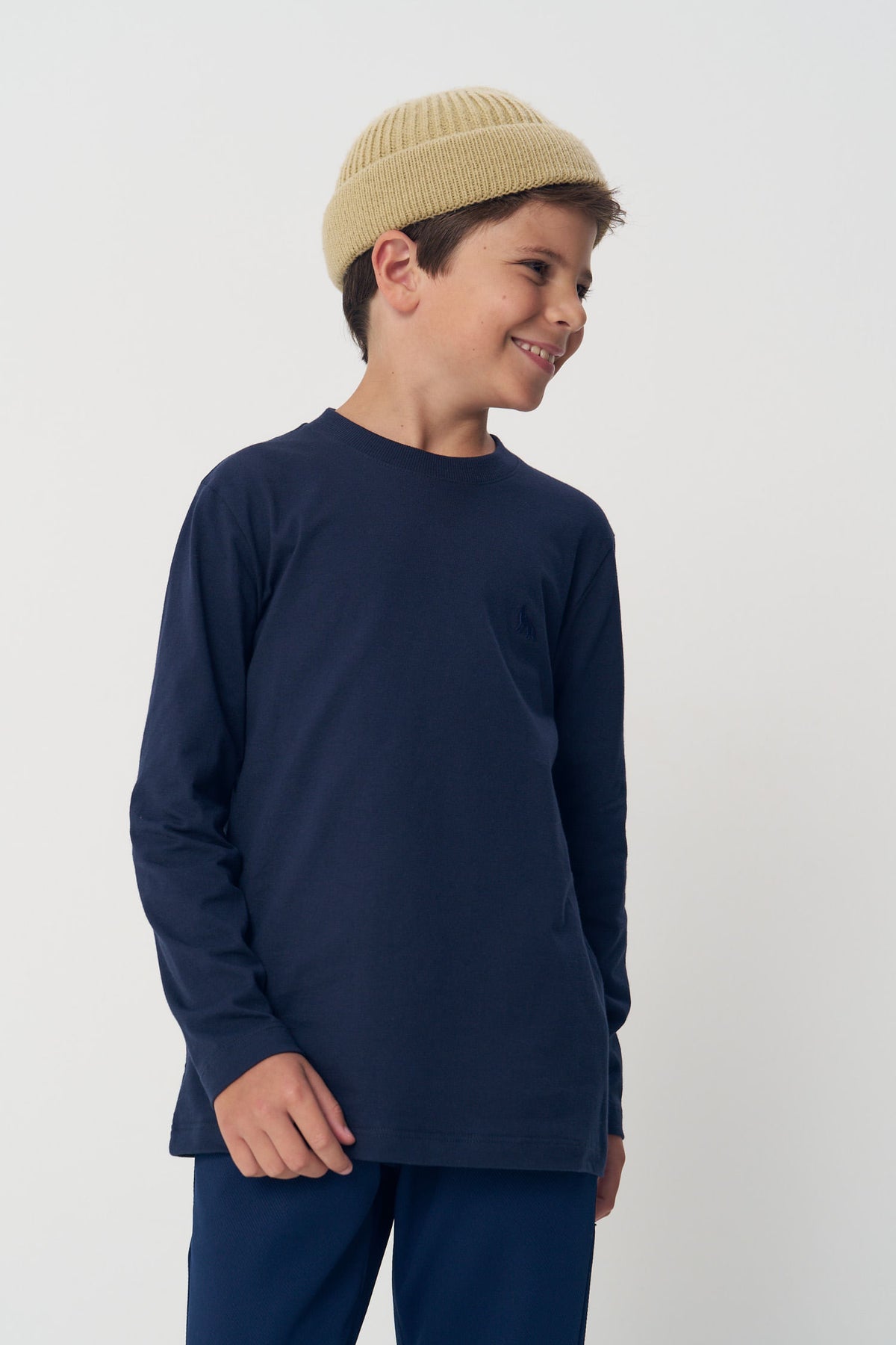 Camiseta Manga Longa Menino Acostamento Next Marinho