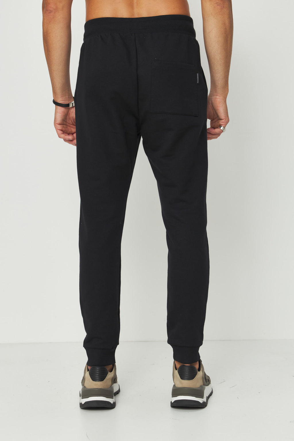 Calça Moletom Com Punho Masculino Acostamento Preto