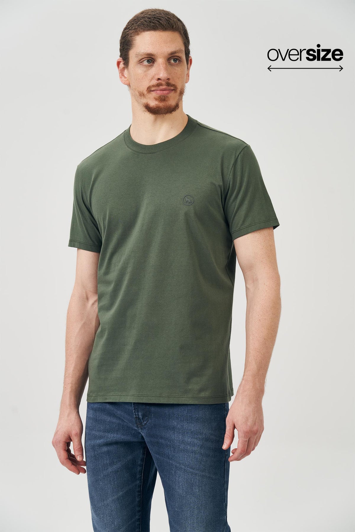 Camiseta Circle Wolf Masculina Oversize Acostamento Verde Nativo