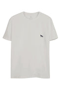 Camiseta Lobo Costas Masculina Oversize Acostamento Off White