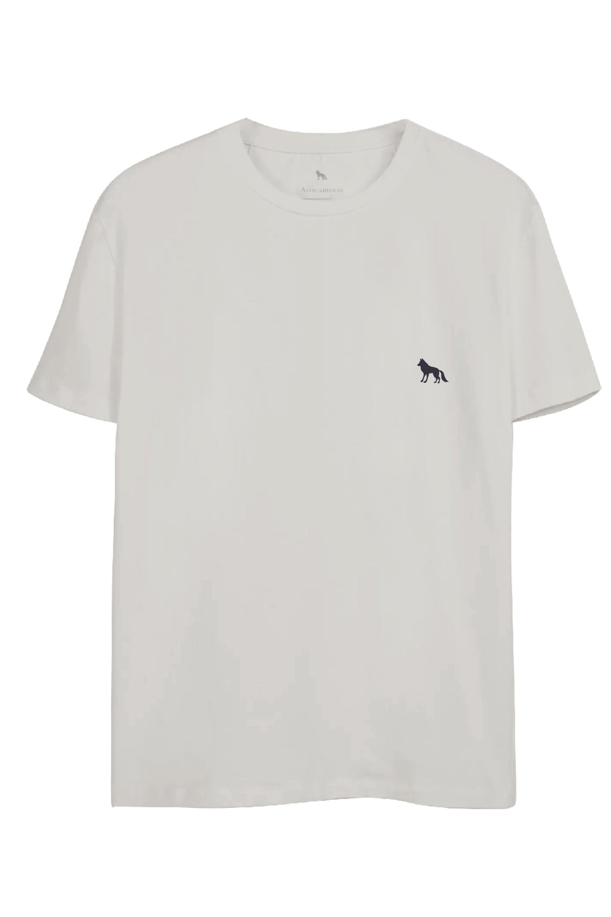 Camiseta Lobo Costas Masculina Oversize Acostamento Off White